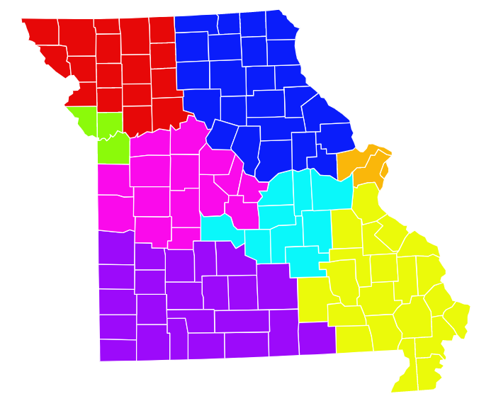 Missouri Regional Districts Map