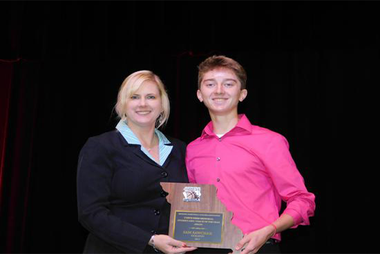 Sam Sawchak with Curtis Kerr Award